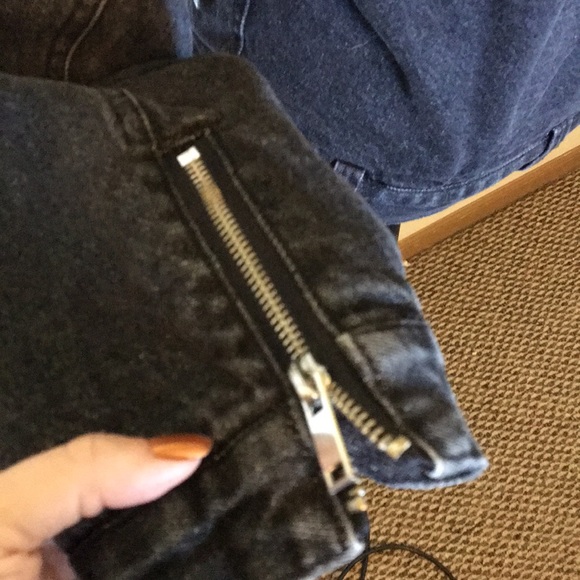 Cheap Monday Men’s Black Denim Biker Jacket Small - Picture 7 of 7